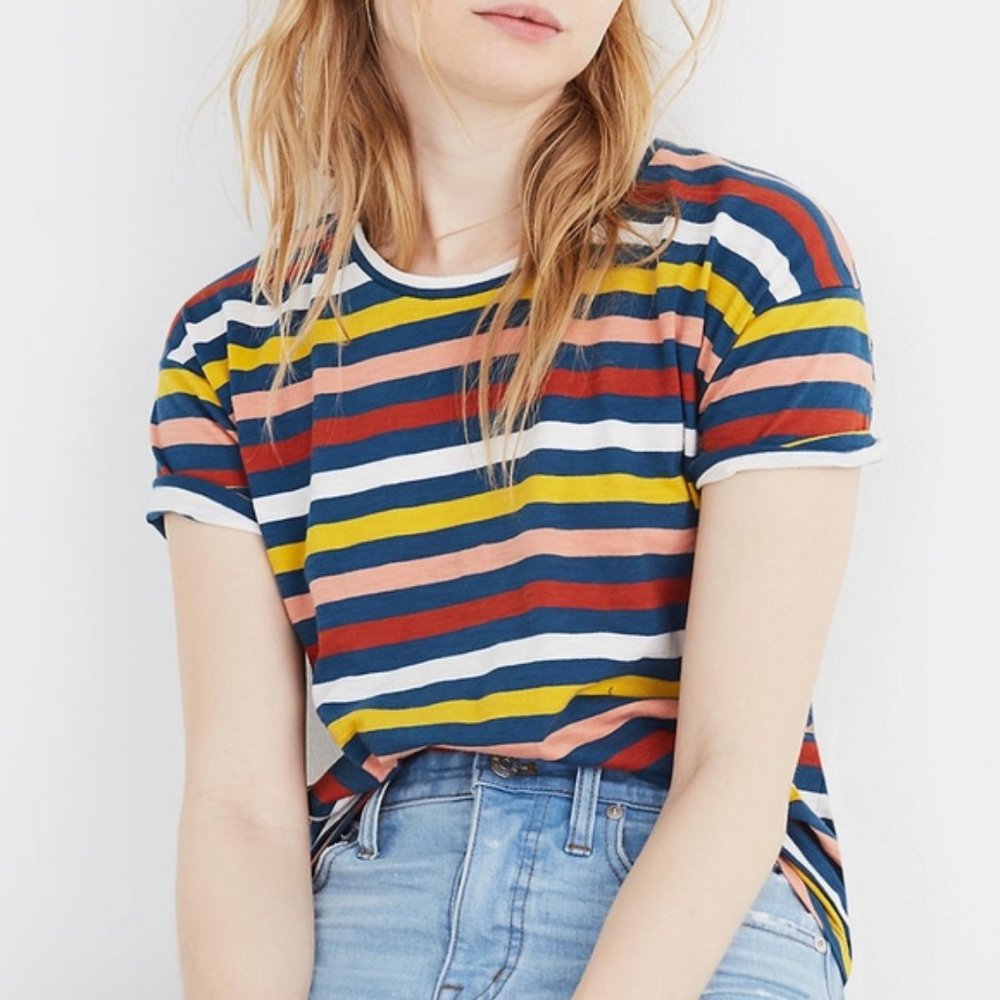 Madewell Whisper Cotton Crewneck Tee Lennie Stripe